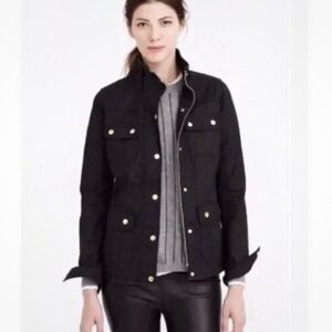 J.Crew Relaxed Boyfriend Downtown Field Military Jacket Dark Green Size Small